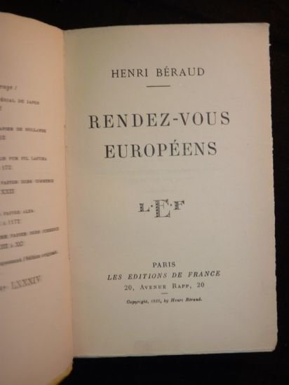 Rendez-vous européens