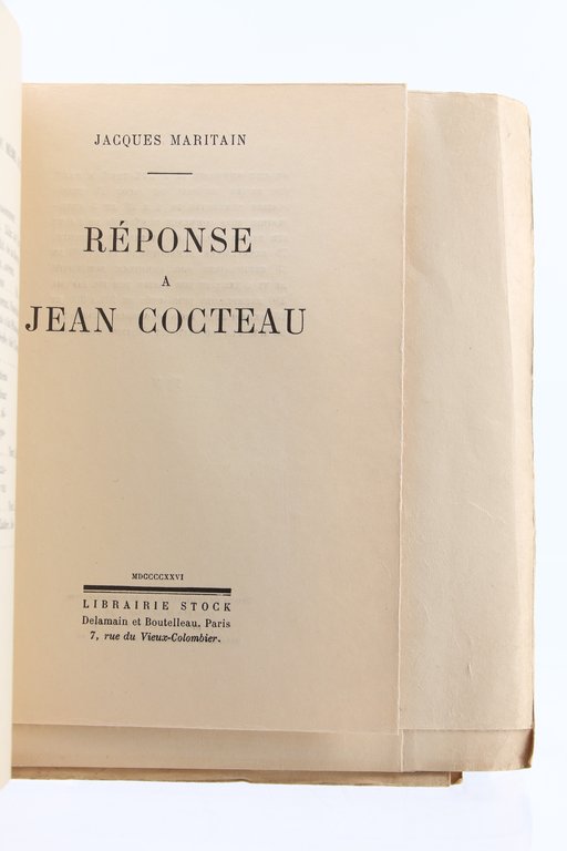 Réponse à Jean Cocteau