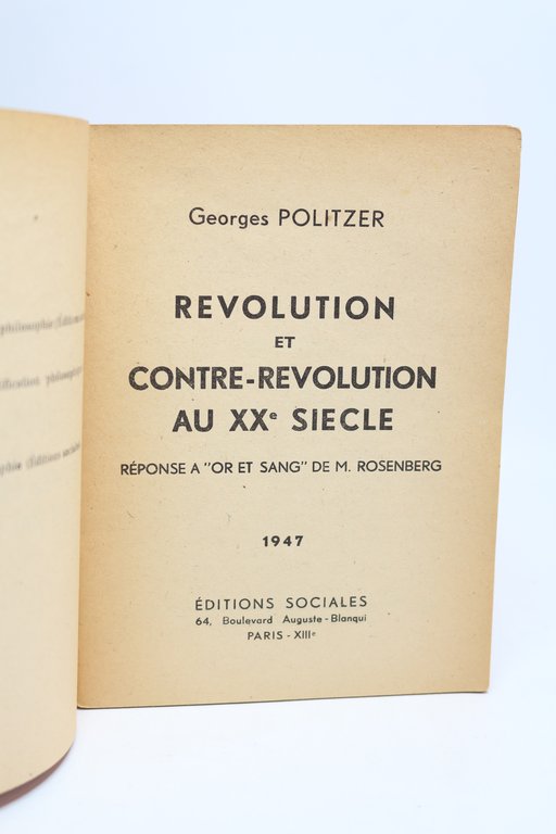 Révolution et contre-révolution au XXe siècle