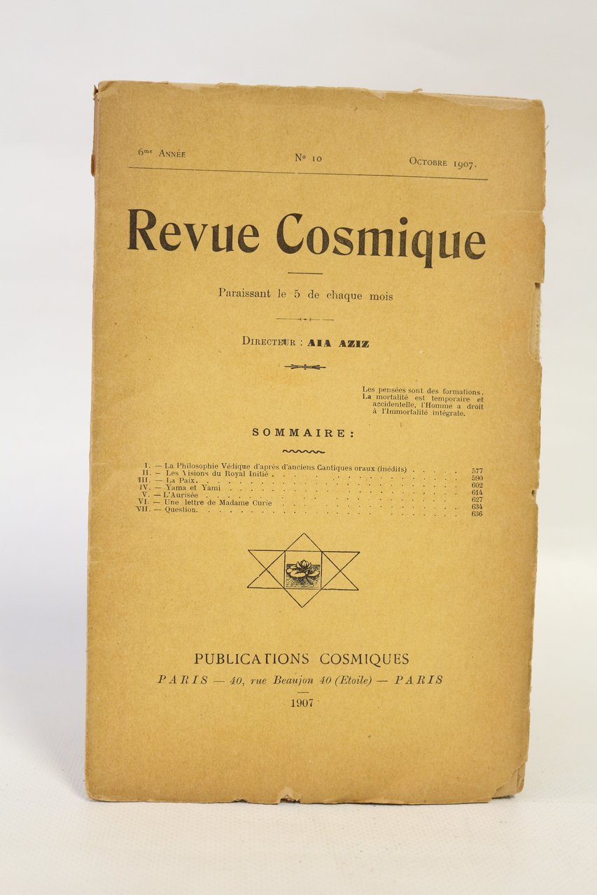 Revue cosmique N°10 de la 6ème année