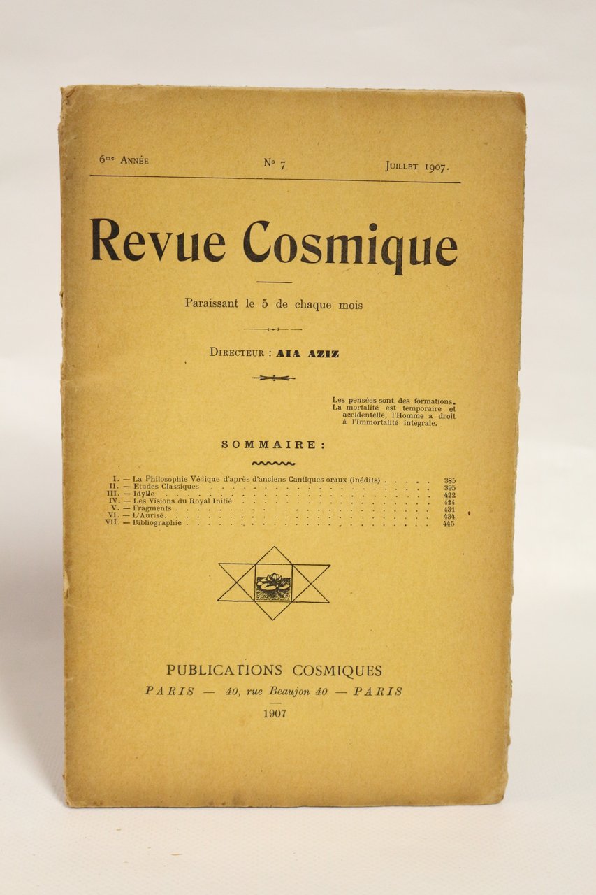 Revue cosmique N°7 de la 6ème année
