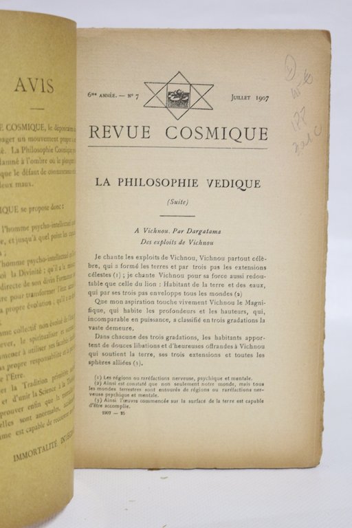 Revue cosmique N°7 de la 6ème année