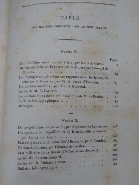Revue Européenne, par les rédacteurs du Correspondant. (1831, 2 tomes)