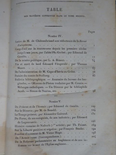 Revue Européenne, par les rédacteurs du Correspondant. (1831, 2 tomes)