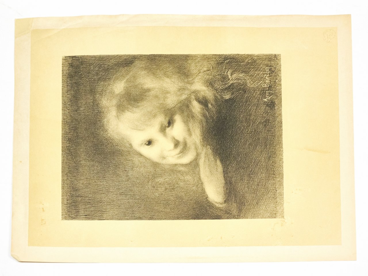"Rieuse" - Lithographie originale sur Japon - L'Estampe Moderne