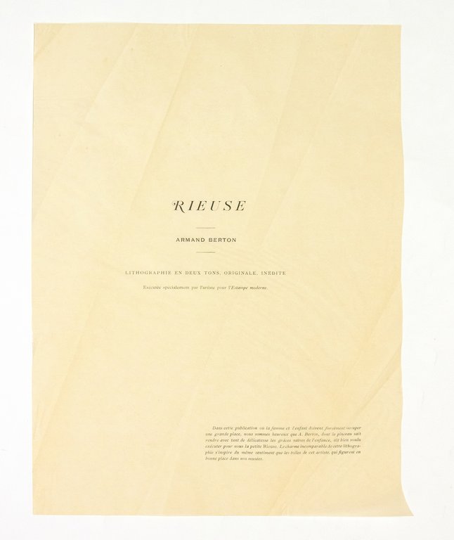 "Rieuse" - Lithographie originale sur Japon - L'Estampe Moderne