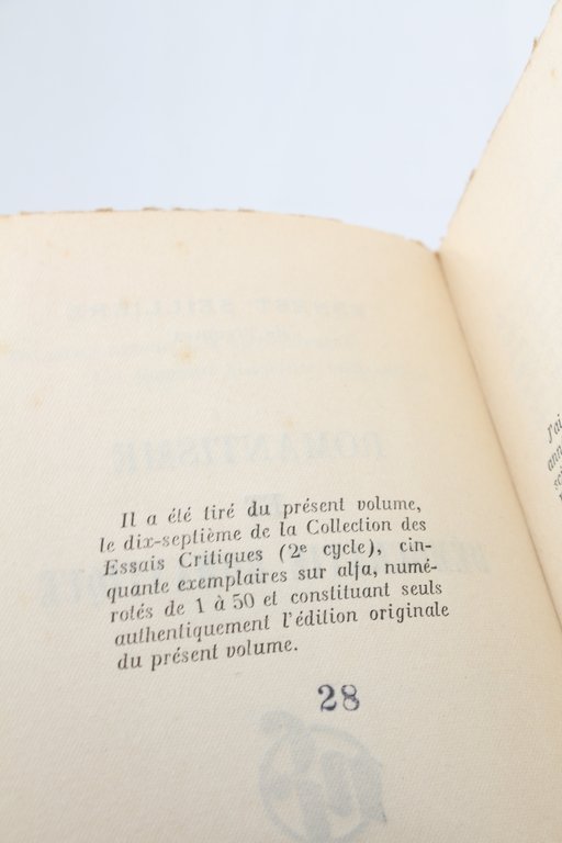 Romantisme et démocratie romantique (critique de l'oeuvre d'Edmond Scherer)