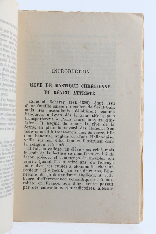 Romantisme et démocratie romantique (critique de l'oeuvre d'Edmond Scherer)