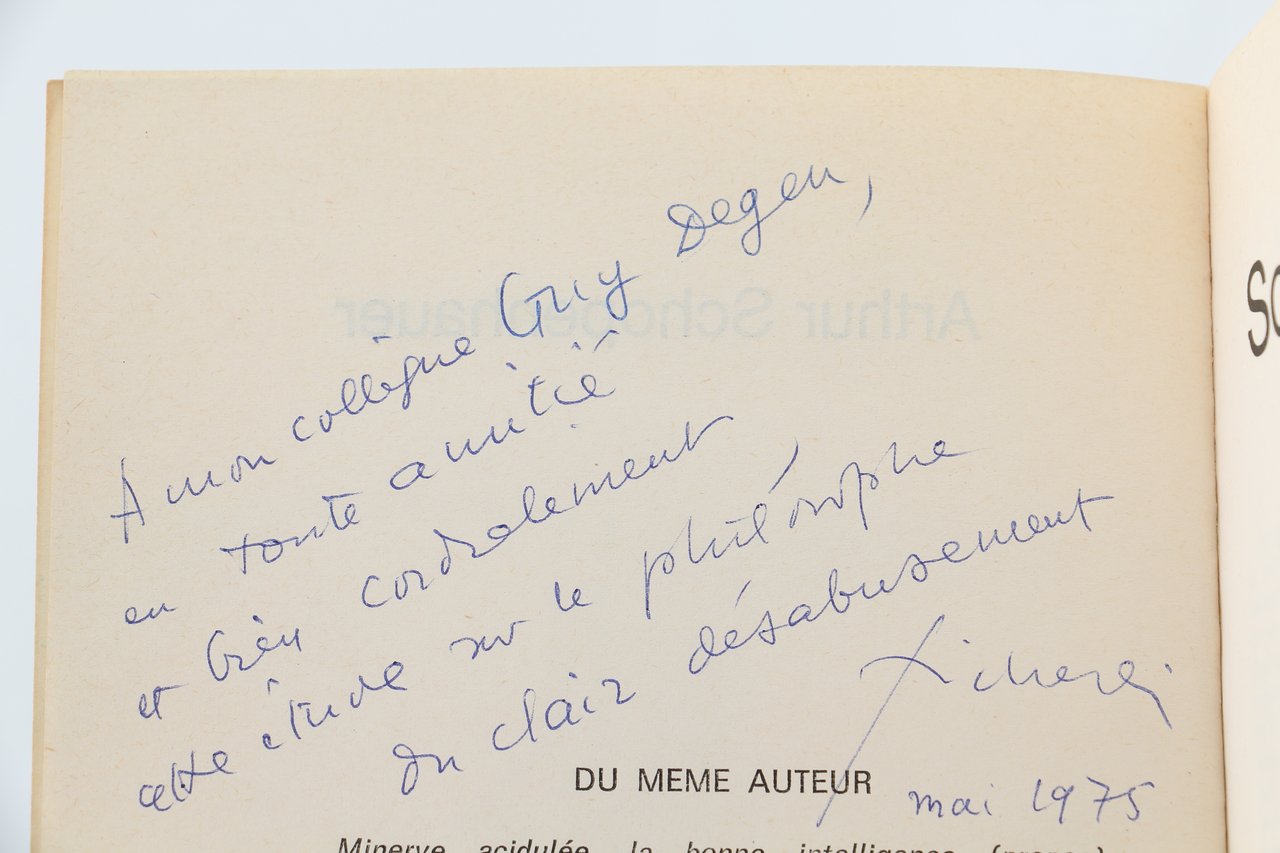 Schopenhauer ou le Tragédien de la Volonté