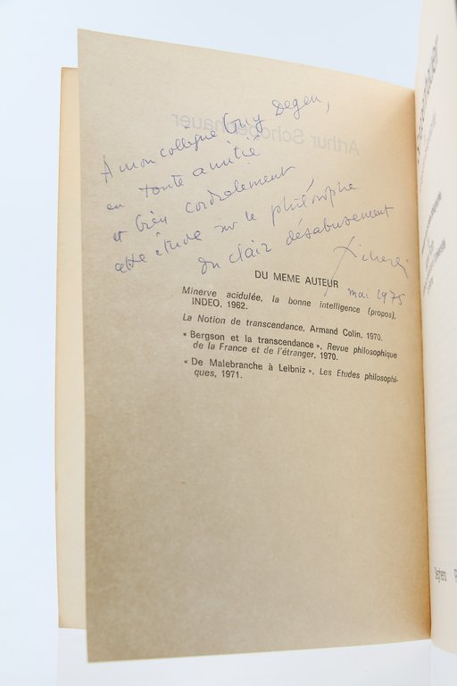 Schopenhauer ou le Tragédien de la Volonté