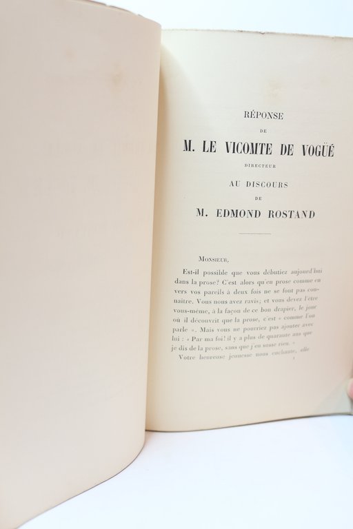 Séance de l'Académie Française du 4 Juin 1903. Réponse de …
