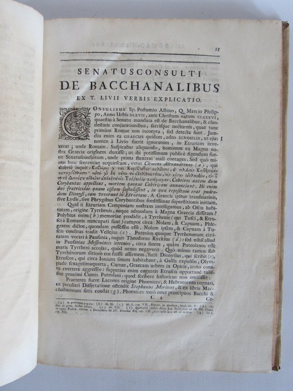 Senatus consulti de bacchanalibus sive aeneae vetustae tabulae Musei Caesarei …
