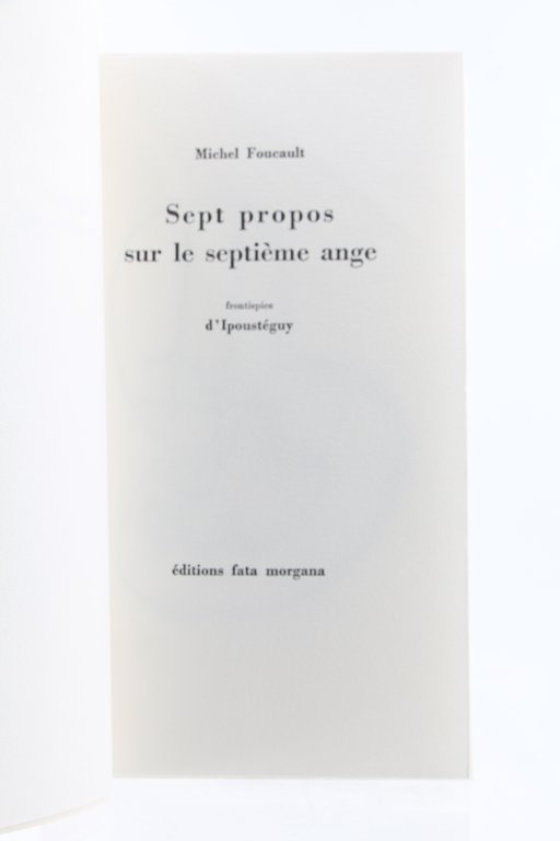 Sept Propos sur le septième Ange