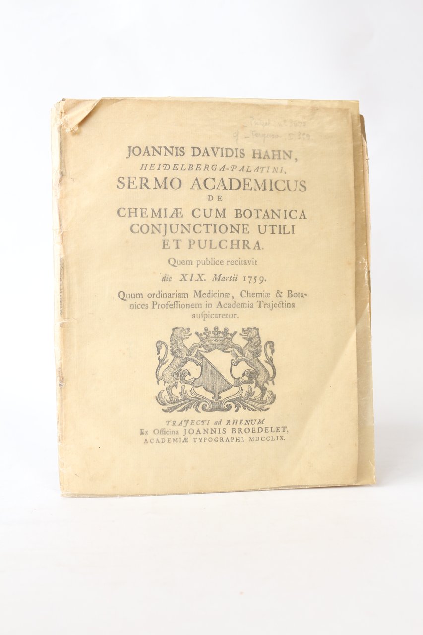 Sermo academicus de chemiae cum botanica conjunctione utili et pulchra, …