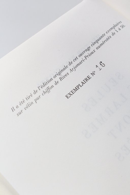 Seules les larmes seront comptées