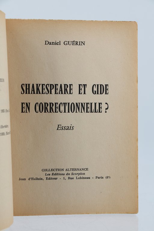 Shakespeare et Gide en Correctionnelle?