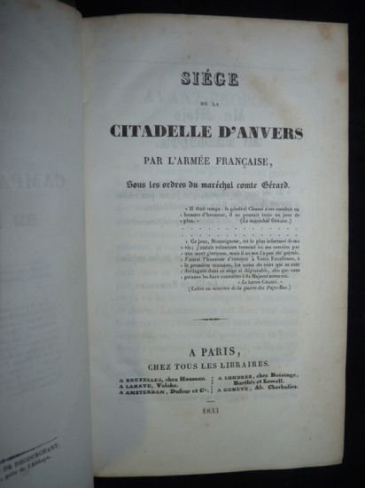 Siège de la citadelle d'Anvers par l'armée française sous les …