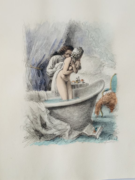 Six dessins en couleurs réalisés pour Le doctorat impromptu de …