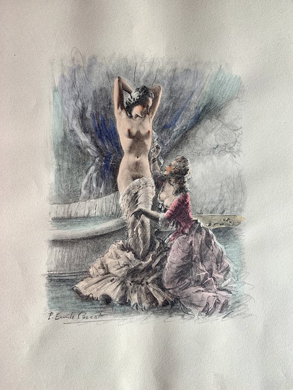 Six dessins en couleurs réalisés pour Le doctorat impromptu de …