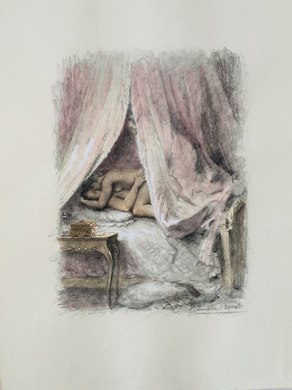 Six dessins en couleurs réalisés pour Le doctorat impromptu de …