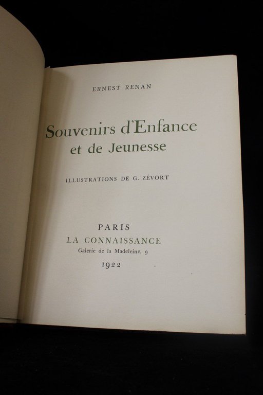 Souvenirs d'enfance et de jeunesse