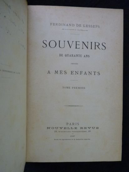 Souvenirs de quarante ans