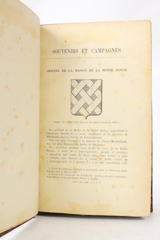 Souvenirs et campagnes. - 1ère série : Empire - Restauration …