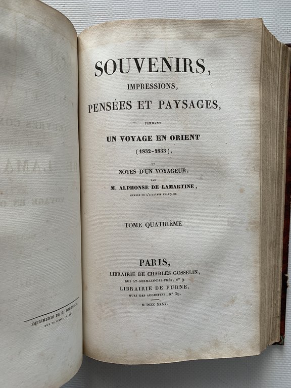 Souvenirs, impressions, pensées et paysages, pendant un voyage en Orient …