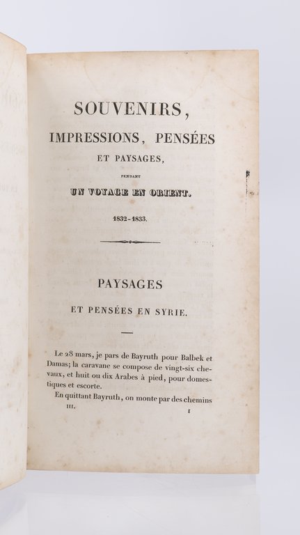 Souvenirs, impressions, pensées et paysages, pendant un voyage en Orient …