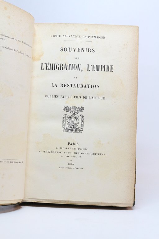 Souvenirs sur l'émigration, l'Empire et la Restauration publiés par le …