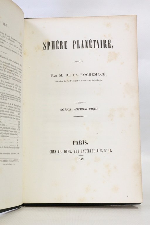 Sphère planétaire. Notice astronomique