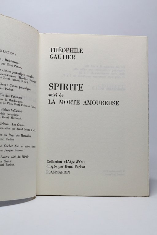 Spirite suivi de La morte amoureuse
