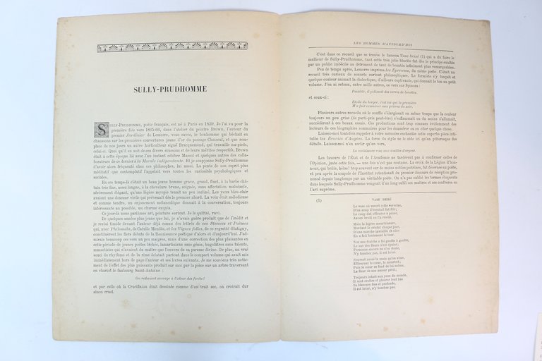 "Sully Prudhomme" - In Les Hommes d'aujourd'hui n°284