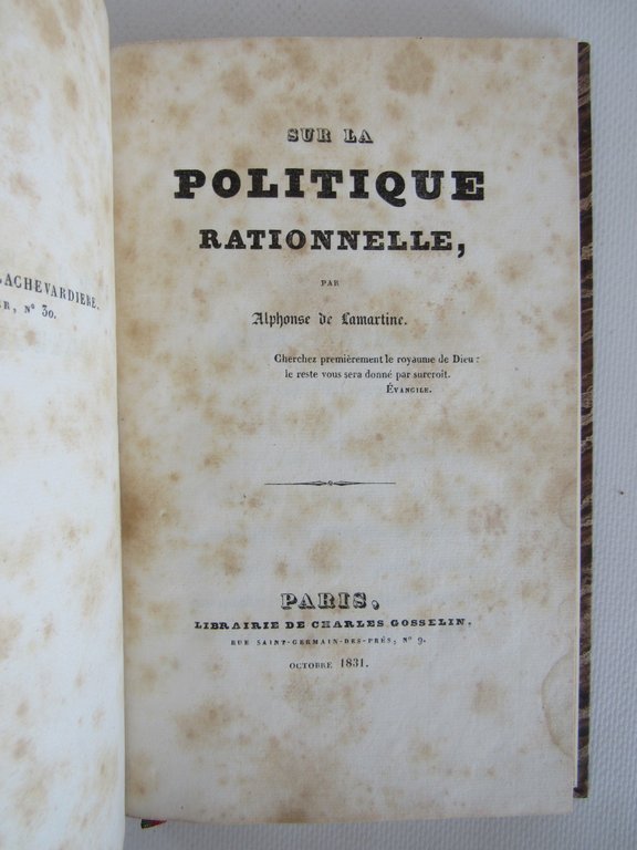Sur la politique rationnelle