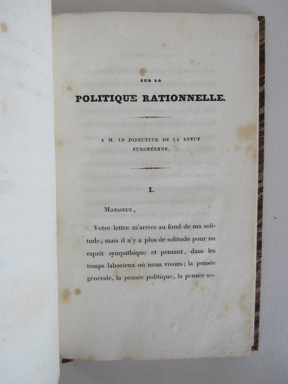 Sur la politique rationnelle