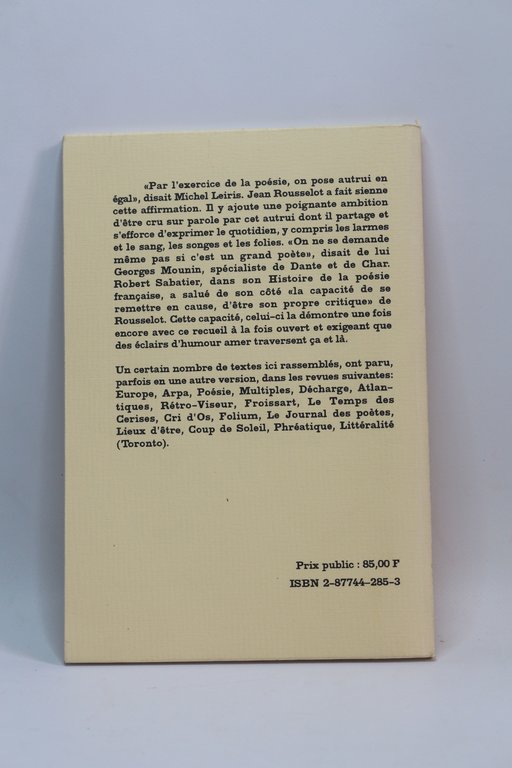 Sur parole suivi de Le vrai c'est.