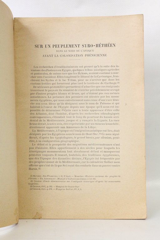Sur un peuplement syro-héthéen dans le nord de l'Afrique avant …
