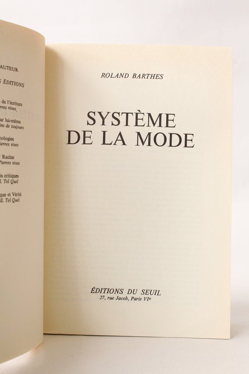 Système de la mode