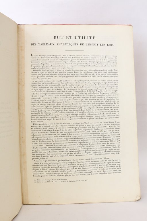 Tableaux analytiques de l'Esprit des Lois, de Montesquieu