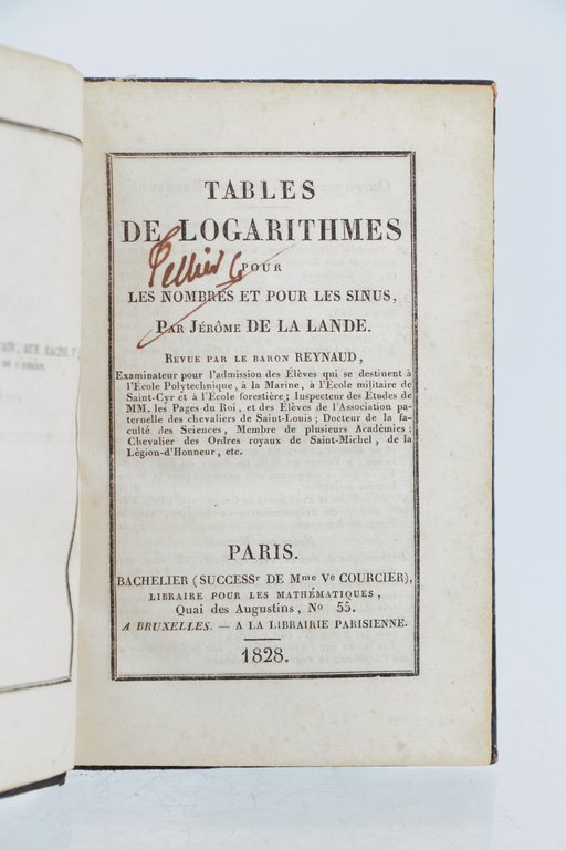 Tables des logarithmes pour les nombres et les sinus