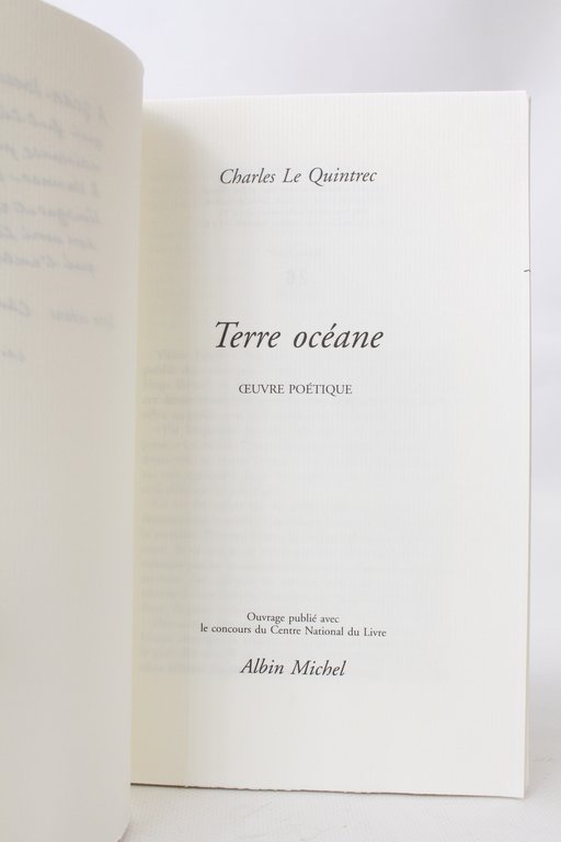 Terre océane, oeuvre poétique