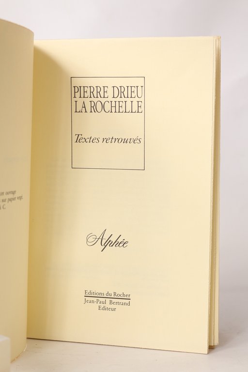 Textes retrouvés