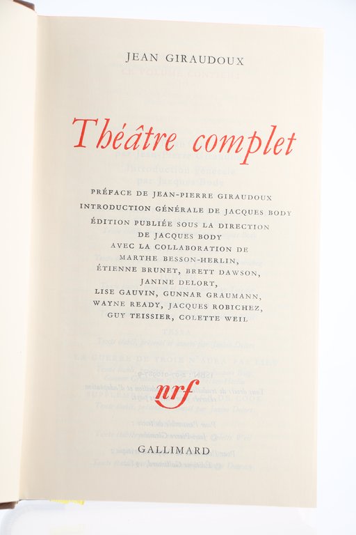 Théâtre complet