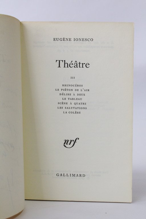 Théâtre III