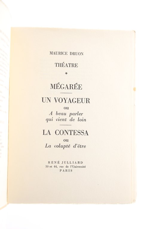 Théâtre. Mégarée. - Un voyageur ou A beau parler qui …