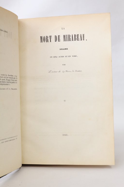 Théâtre politique : La mort de Mirabeau. / La mort …