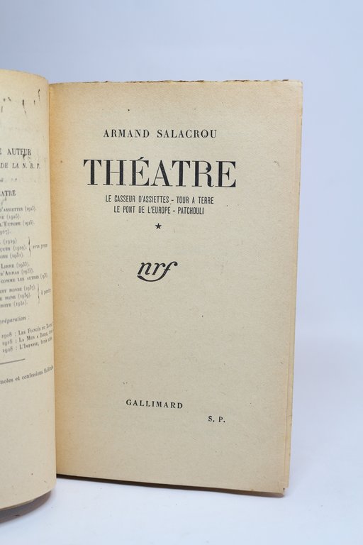 Théâtre Volume I : Le casseur d'assiettes - Tour à …