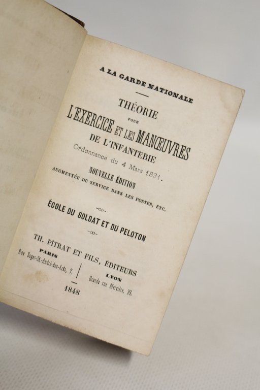 Théorie pour l'exercice et les manoeuvres de l'infanterie. Ordonnance du …