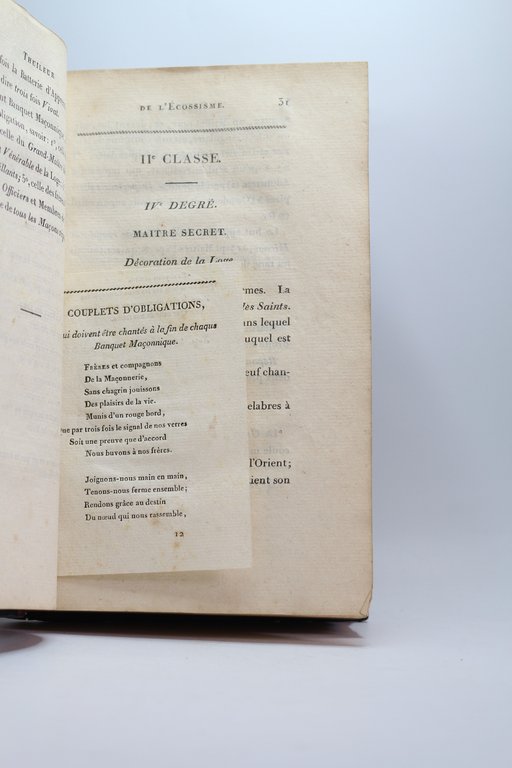 [FRANC-MACONNERIE] Thuileur des trente-trois degrés de l'écossisme du rit ancien, …