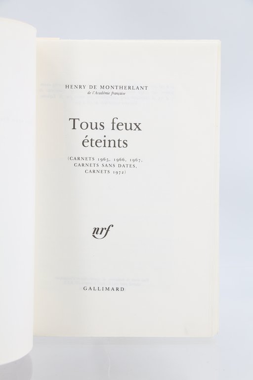 Tous feux éteints